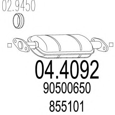 Катализатор MTS 04.4092
