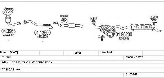 Система выпуска ОГ MTS C100348013068