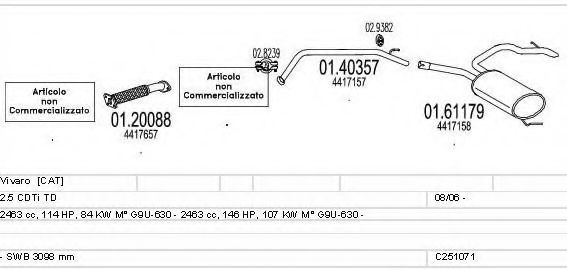 Система выпуска ОГ MTS C251071022833
