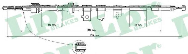 Трос, стояночная тормозная система LPR C1278B