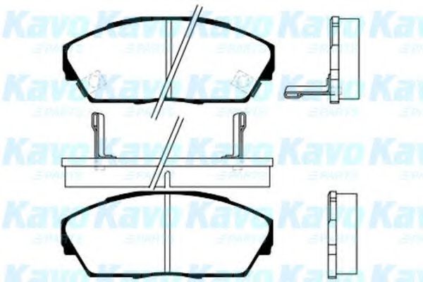 Комплект тормозных колодок, дисковый тормоз KAVO PARTS BP-2021