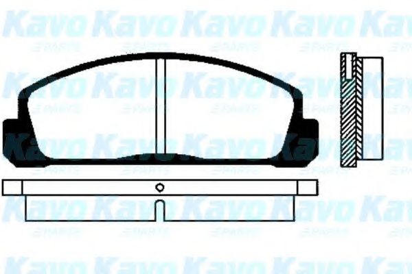 Комплект тормозных колодок, дисковый тормоз KAVO PARTS BP-4500