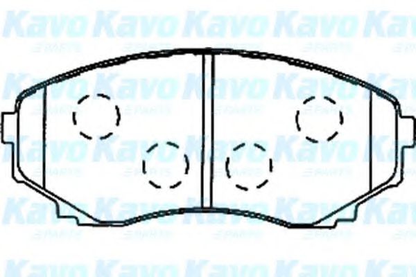 Комплект тормозных колодок, дисковый тормоз KAVO PARTS BP-4557