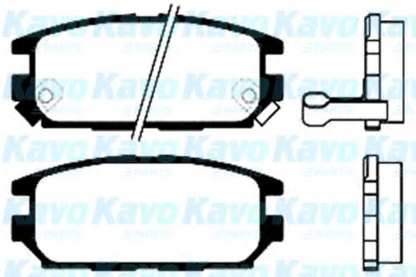 Комплект тормозных колодок, дисковый тормоз KAVO PARTS BP-5524