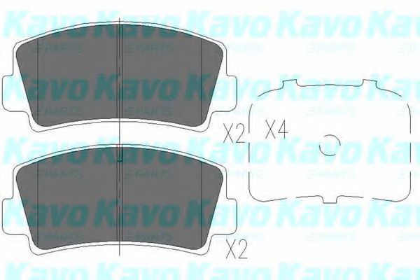 Комплект тормозных колодок, дисковый тормоз KAVO PARTS KBP-4552