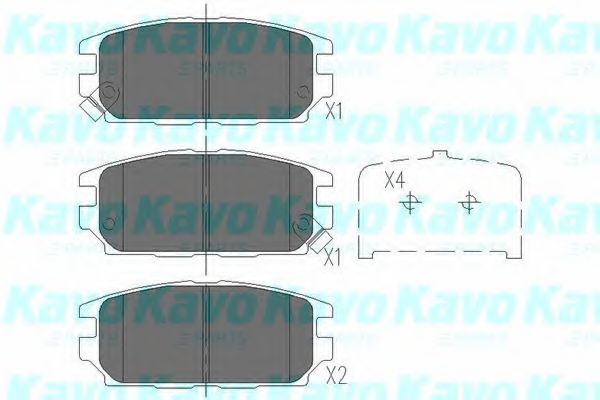 Комплект тормозных колодок, дисковый тормоз KAVO PARTS KBP-5511