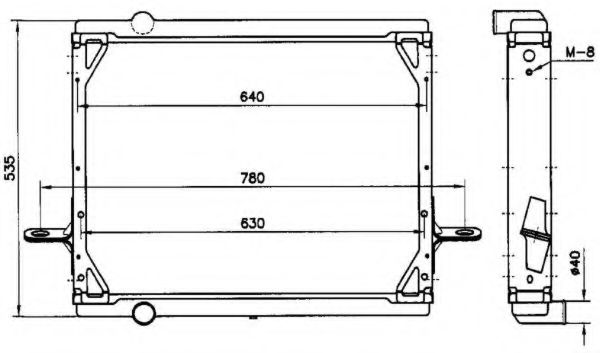 Радиатор, охлаждение двигателя NRF 503244