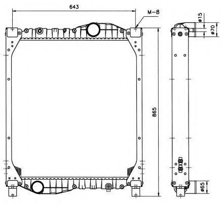 Радиатор, охлаждение двигателя NRF 51589