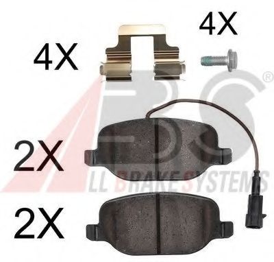 Комплект тормозных колодок, дисковый тормоз A.B.S. 37776