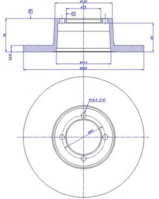 Тормозной диск CAR 960243