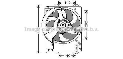 Вентилятор, охлаждение двигателя AVA QUALITY COOLING AU7504