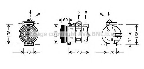Компрессор, кондиционер AVA QUALITY COOLING AUK050