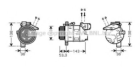 Компрессор, кондиционер AVA QUALITY COOLING BWK321