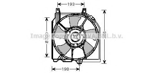 Вентилятор, охлаждение двигателя AVA QUALITY COOLING DN7521