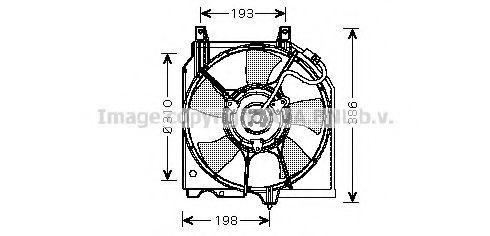 Вентилятор, охлаждение двигателя AVA QUALITY COOLING DN7526