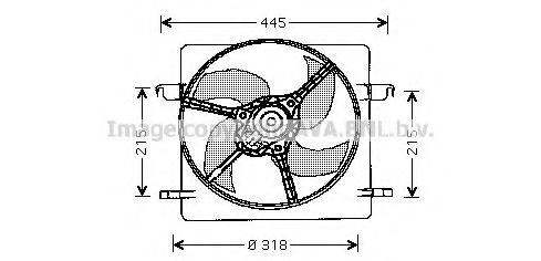 Вентилятор, охлаждение двигателя AVA QUALITY COOLING FD7516