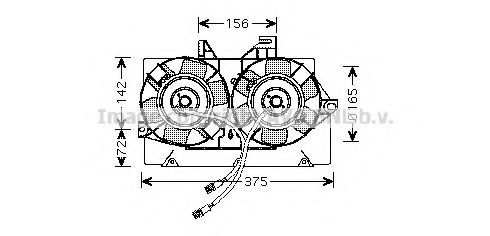 Вентилятор, охлаждение двигателя AVA QUALITY COOLING FD7539