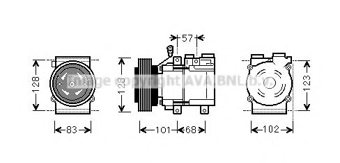 Компрессор, кондиционер AVA QUALITY COOLING HYAK324