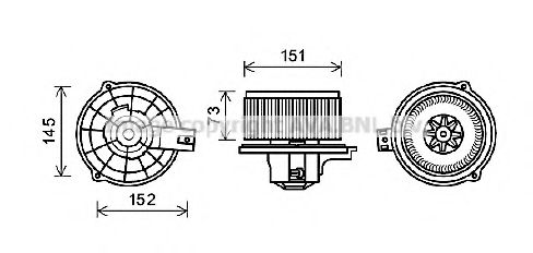 Электродвигатель, вентиляция салона AVA QUALITY COOLING KA8219