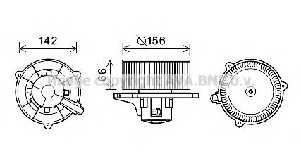 Электродвигатель, вентиляция салона AVA QUALITY COOLING KA8254