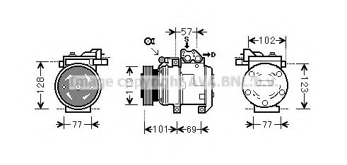 Компрессор, кондиционер AVA QUALITY COOLING KAK146