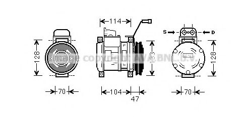 Компрессор, кондиционер AVA QUALITY COOLING MEK189