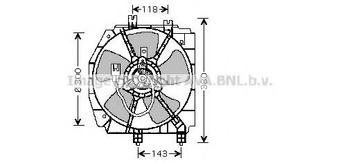 Вентилятор, охлаждение двигателя AVA QUALITY COOLING MZ7523