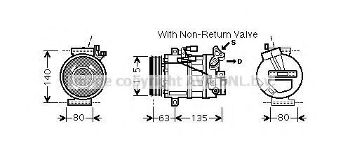 Компрессор, кондиционер AVA QUALITY COOLING RTK487