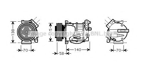 Компрессор, кондиционер AVA QUALITY COOLING VOK144