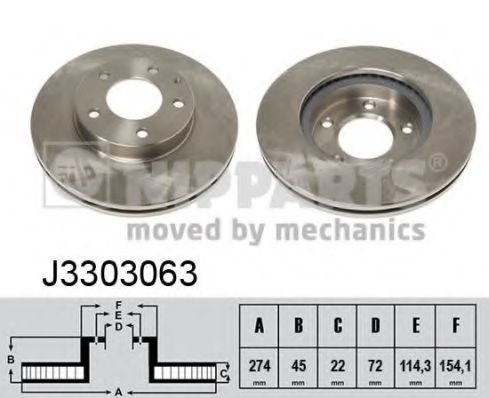 Тормозной диск NIPPARTS J3303063