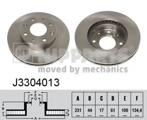 Тормозной диск NIPPARTS J3304013