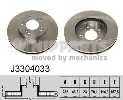 Тормозной диск NIPPARTS J3304033