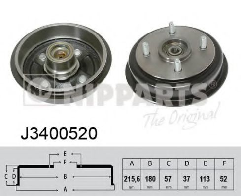 Тормозной барабан NIPPARTS J3400520