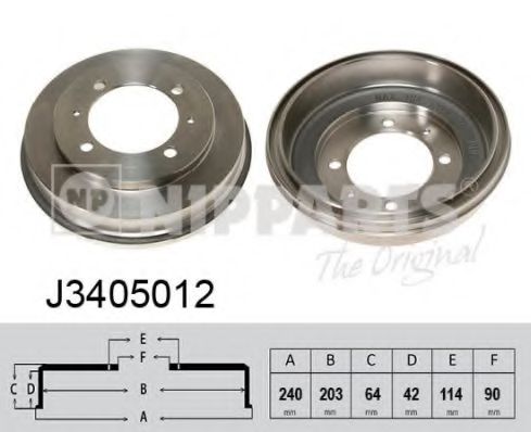 Тормозной барабан NIPPARTS J3405012