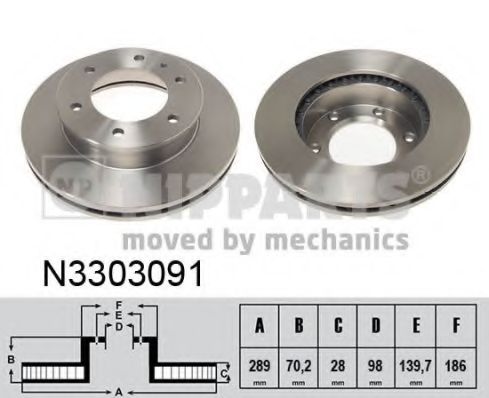 Тормозной диск NIPPARTS N3303091