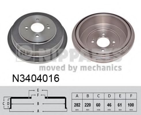 Тормозной барабан NIPPARTS N3404016