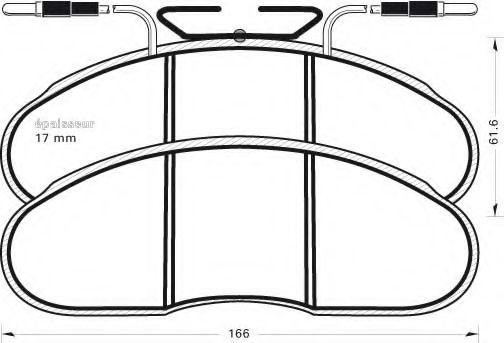 Комплект тормозных колодок, дисковый тормоз MGA 344