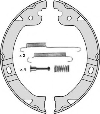 Комплект тормозных колодок, стояночная тормозная система MGA M850R
