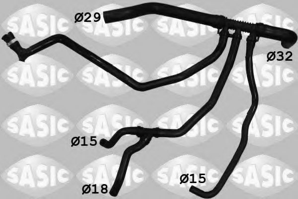 Шланг радиатора SASIC 3404137