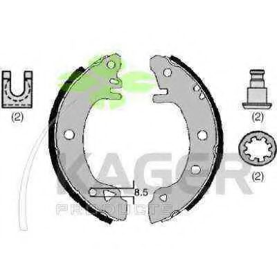 Комплект тормозных колодок KAGER 340220