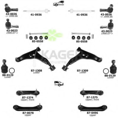 Подвеска колеса KAGER 800859