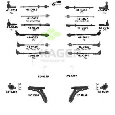 Подвеска колеса KAGER 801339