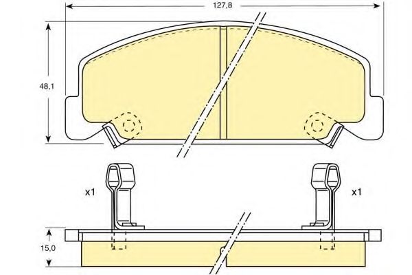 Комплект тормозных колодок, дисковый тормоз GIRLING 6107649