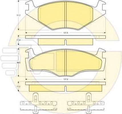 Комплект тормозов, дисковый тормозной механизм GIRLING 6410515
