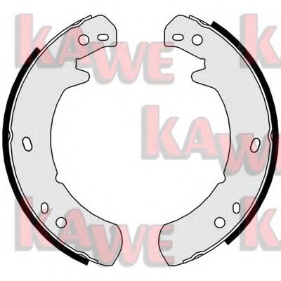 Комплект тормозных колодок, стояночная тормозная система KAWE 01029