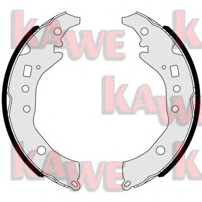 Комплект тормозных колодок KAWE 01044