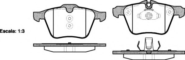Комплект тормозных колодок, дисковый тормоз KAWE 1217 00
