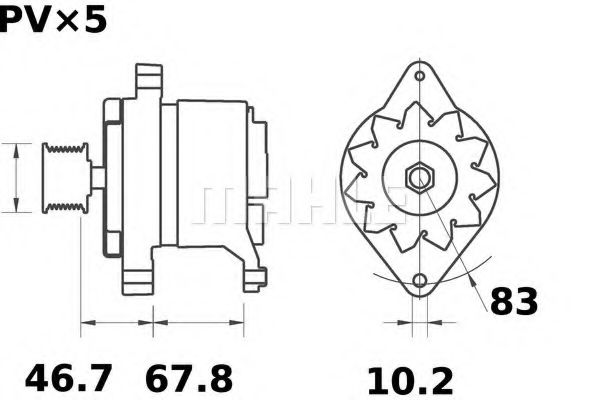 Генератор MAHLE ORIGINAL MG 537