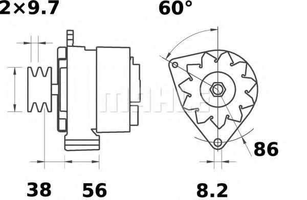 Генератор MAHLE ORIGINAL MG 523