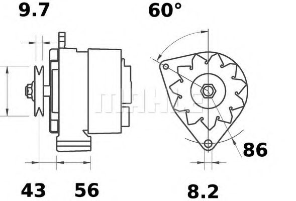 Генератор MAHLE ORIGINAL MG 527